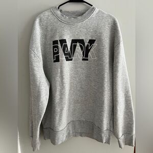Ivy Park Oversized Crewneck Sweatshirt Women’s M Gray Logo Pullover(W94)